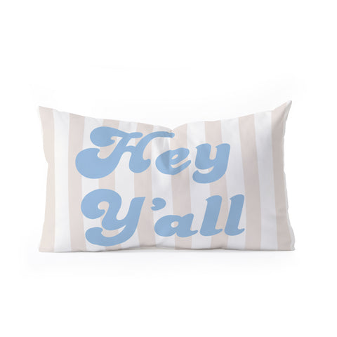 ciaojessa Hey Yall Coastal Cowgirl Oblong Throw Pillow