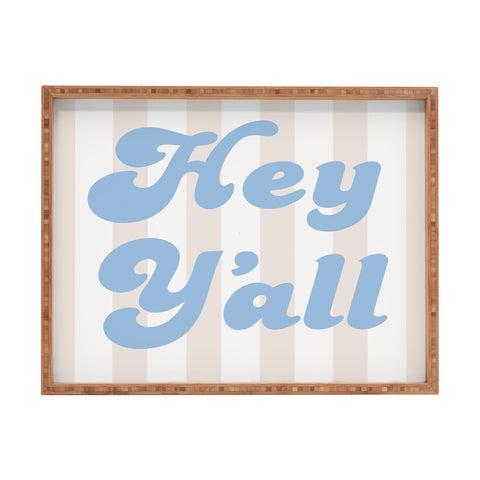 ciaojessa Hey Yall Coastal Cowgirl Rectangular Tray