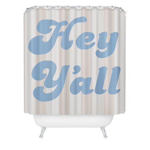 ciaojessa Hey Yall Coastal Cowgirl Shower Curtain