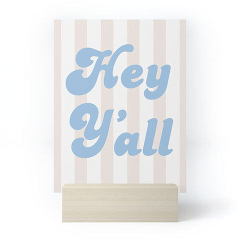 ciaojessa Hey Yall Coastal Cowgirl Mini Art Print