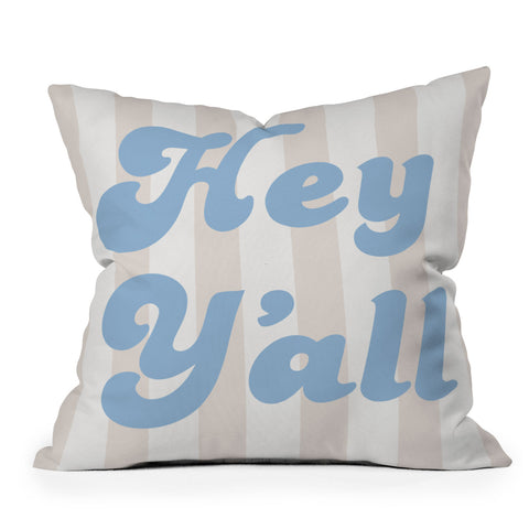 ciaojessa Hey Yall Coastal Cowgirl Outdoor Throw Pillow