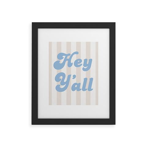 ciaojessa Hey Yall Coastal Cowgirl Framed Art Print