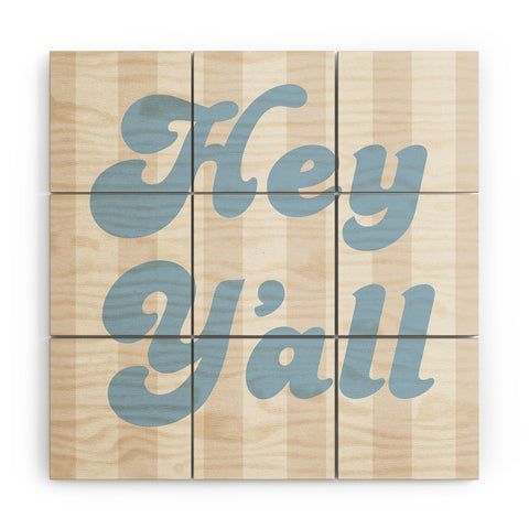 ciaojessa Hey Yall Coastal Cowgirl Wood Wall Mural
