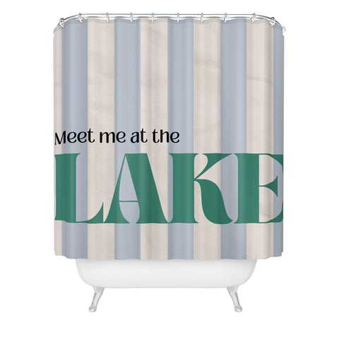 ciaojessa Meet me at the lake Shower Curtain