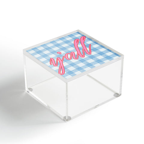 ciaojessa yall blue gingham Acrylic Box