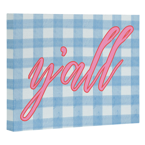ciaojessa yall blue gingham Art Canvas