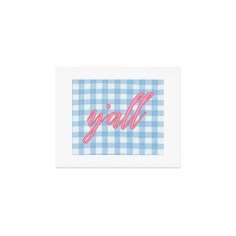 ciaojessa yall blue gingham Art Print