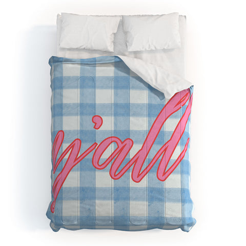 ciaojessa yall blue gingham Comforter