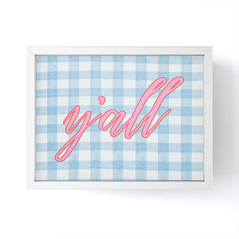 ciaojessa yall blue gingham Framed Mini Art Print
