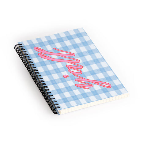 ciaojessa yall blue gingham Spiral Notebook