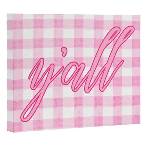 ciaojessa Yall Pink Art Canvas