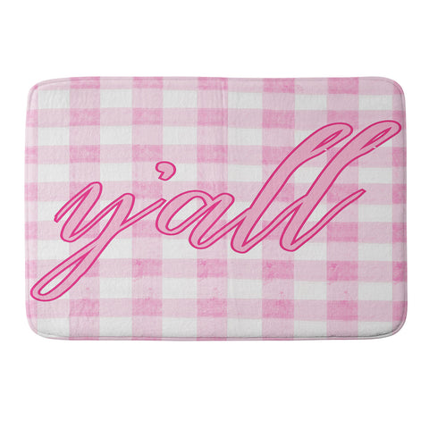ciaojessa Yall Pink Memory Foam Bath Mat