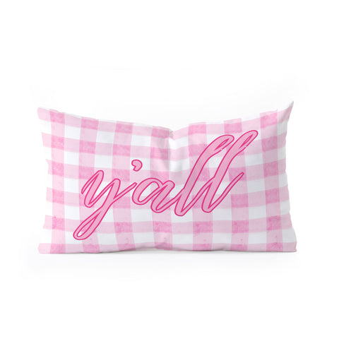ciaojessa Yall Pink Oblong Throw Pillow