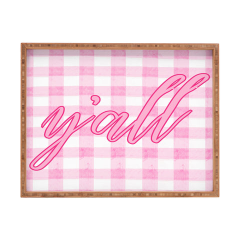 ciaojessa Yall Pink Rectangular Tray