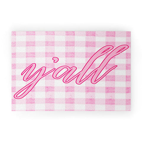 ciaojessa Yall Pink Welcome Mat