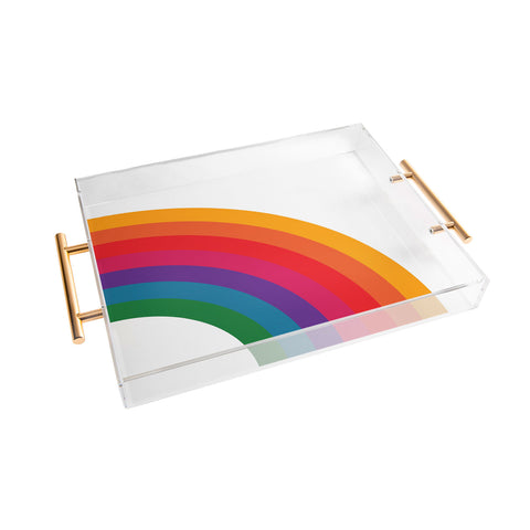 Circa78Designs Retro Bright Rainbow Right Side Acrylic Tray