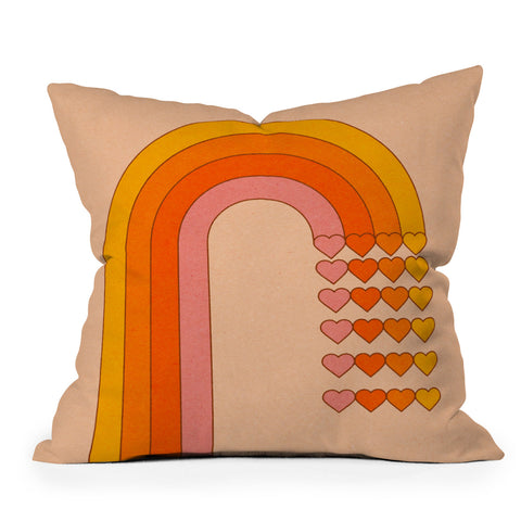 Circa78Designs Sweetheart Rainbow Outdoor Throw Pillow