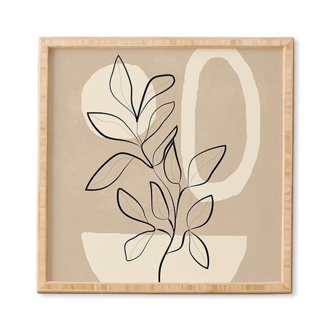 City Art Abstract Minimal Plant 7 Framed Wall Art