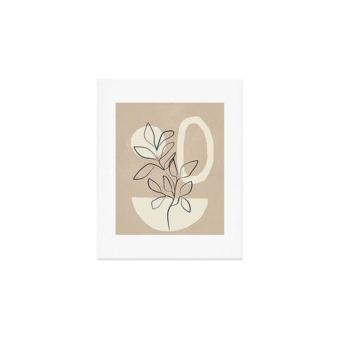 City Art Abstract Minimal Plant 7 Art Print