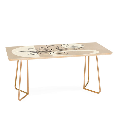 City Art Abstract Minimal Plant 7 Coffee Table