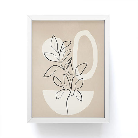 City Art Abstract Minimal Plant 7 Framed Mini Art Print