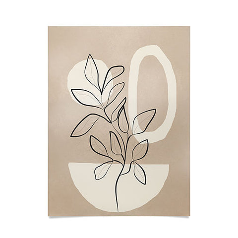 City Art Abstract Minimal Plant 7 Poster