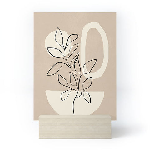 City Art Abstract Minimal Plant 7 Mini Art Print