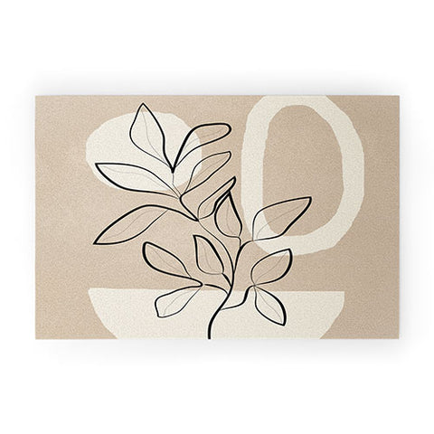 City Art Abstract Minimal Plant 7 Welcome Mat