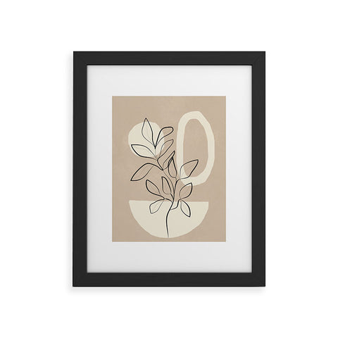 City Art Abstract Minimal Plant 7 Framed Art Print Havenly