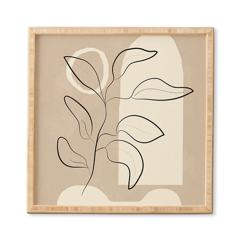 City Art Abstract Minimal Plant 8 Framed Wall Art