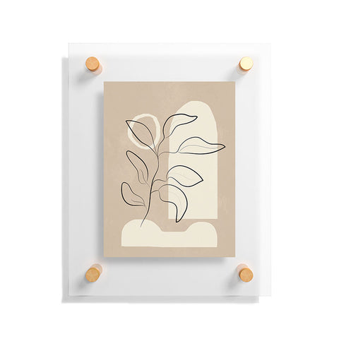 City Art Abstract Minimal Plant 8 Floating Acrylic Print