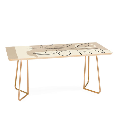 City Art Abstract Minimal Plant 8 Coffee Table