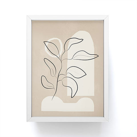 City Art Abstract Minimal Plant 8 Framed Mini Art Print