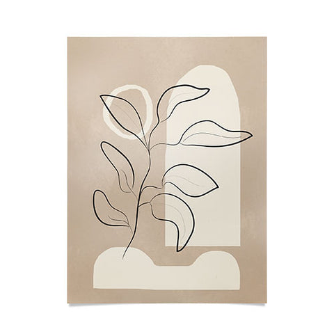 City Art Abstract Minimal Plant 8 Poster