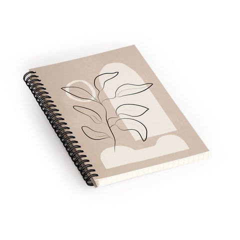 City Art Abstract Minimal Plant 8 Spiral Notebook