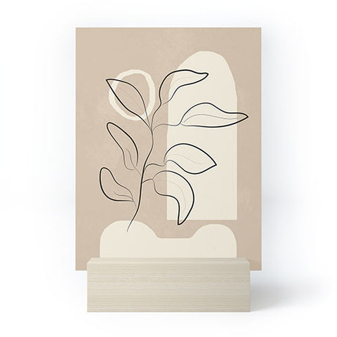 City Art Abstract Minimal Plant 8 Mini Art Print