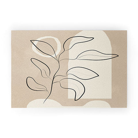 City Art Abstract Minimal Plant 8 Welcome Mat