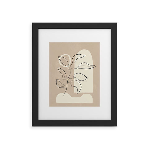 City Art Abstract Minimal Plant 8 Framed Art Print