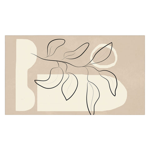 City Art Abstract Minimal Plant 8 Tablecloth