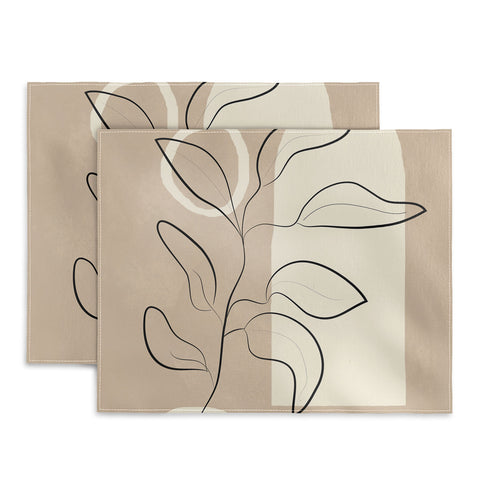 City Art Abstract Minimal Plant 8 Placemat