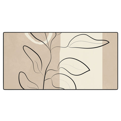 City Art Abstract Minimal Plant 8 Desk Mat