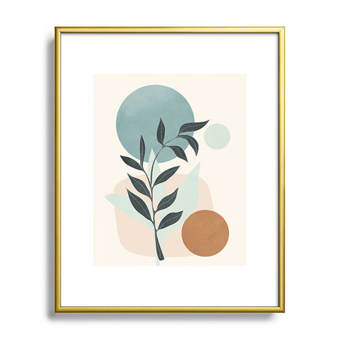 City Art Azzurro Shapes No53 Metal Framed Art Print