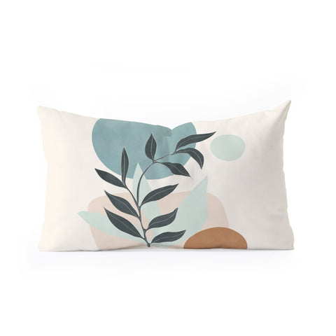 City Art Azzurro Shapes No53 Oblong Throw Pillow