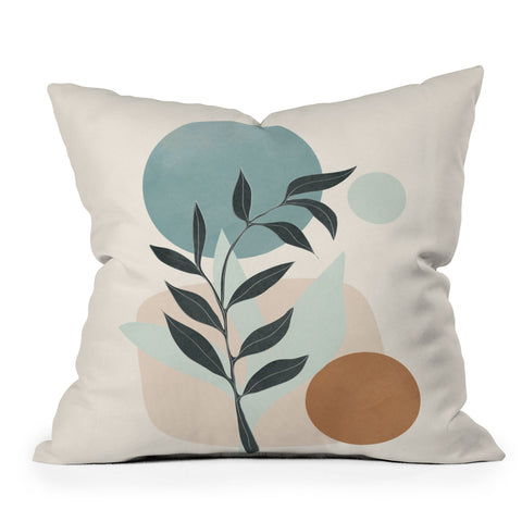 City Art Azzurro Shapes No53 Outdoor Throw Pillow