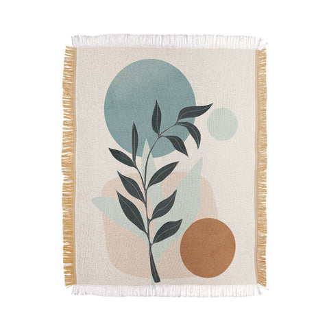 City Art Azzurro Shapes No53 Throw Blanket