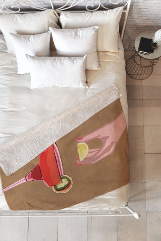 City Art Cocktail Time 1 Fleece Throw Blanket