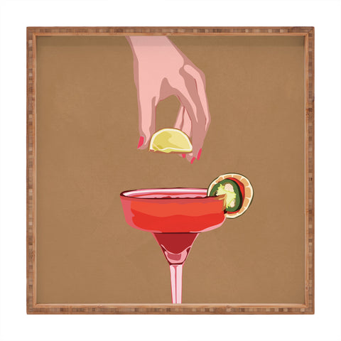 City Art Cocktail Time 1 Square Tray