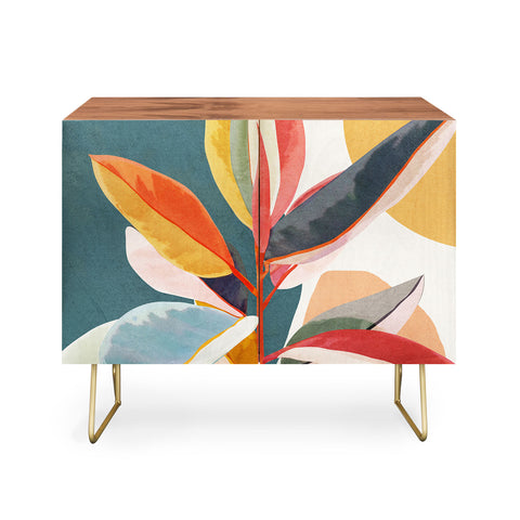 City Art Colorful Branching Out 01 Credenza