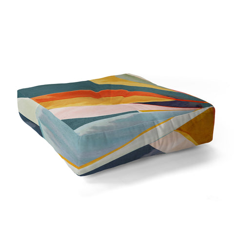 City Art Colorful Branching Out 01 Floor Pillow Square