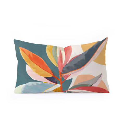 City Art Colorful Branching Out 01 Oblong Throw Pillow